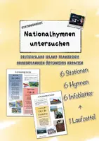 Vorschau - Arbeitsblätter - MUSIK: Nationalhymnen untersuchen - Deckblatt