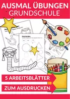 Vorschau - Arbeitsblätter - Ausmalübungen Grundschule - Erster Schultag, Klassenzimmer - Deckblatt