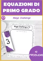 anteprima - Esercizi - Equazioni di primo grado mega challenge - Pagina di copertina