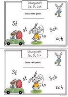 Vorschau - Unterrichtsreihen - Laute St, Sp, Sch 1.Klasse, 2.Klasse Buchstaben, Rechtschreibung - Seite 1