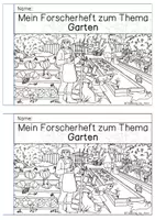 Vorschau - Arbeitsblätter - Forscherheft - Schulgarten / Garten - Seite 1