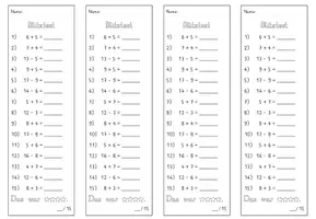 Vorschau - Test - Blitztest_Mathe_AdditionundSubtraktion_ZR20_mit Zehnerübergang - Seite 3