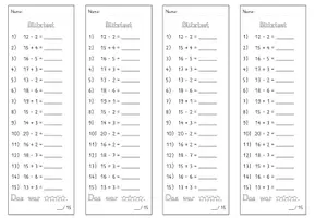Vorschau - Test - Blitztest_Mathe_AdditionundSubtraktion_ZR20_ohne Zehnerübergang - Seite 3