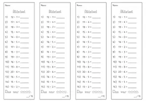 Vorschau - Test - Blitztest_Mathe_Subtraktion_ZR20_ohne Zehnerübergang - Seite 3