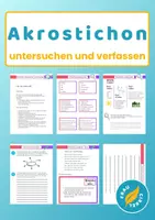 Vorschau - Arbeitsblätter - Das Akrostichon - Gedichte untersuchen und schreiben - Deckblatt