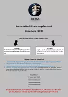 Vorschau - Unterrichtsreihen - Liebeslyrik (GK 8): Kursarbeit + EWH zu "Verlorene Liebe" - Deckblatt