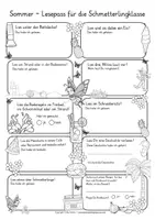 Vorschau - Arbeitsblätter - Schmetterlingklasse Sommerferien Lesepass Klassentier Schmetterling - Seite 2
