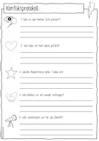 Vorschau - Arbeitsblätter - Konfliktprotokoll & Checkliste - Streit / Konflikt / Streitschlichter - Seite 1