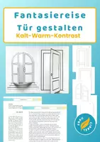 Vorschau - Arbeitsblätter - Fantasiereise Bildgestaltung Kalt-Warm-Kontrast - Deckblatt