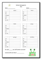 Vorschau - Arbeitsblätter - Verben konjugieren - Deckblatt