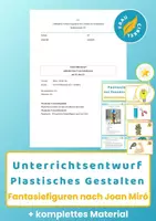 Vorschau - Stundenentwürfe - Unterrichtsentwurf Fantasiefiguren Miró - Deckblatt