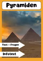 Vorschau - Arbeitsblätter - Pyramiden: Monumente der antiken Baukunst: 6 Fragen zum Text - Deckblatt