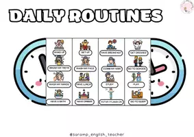 Vista previa - Manualidades / Dibujos para colorear - DAILY ROUTINES FLIPBOOK - página 2