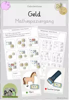 Vorschau - Arbeitsblätter - Mathespaziergang "Auf dem Flohmarkt" - Geld - Deckblatt