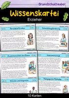 Vorschau - Stationenlernen - Erzieher - Wissenskartei - Berufe - Deckblatt