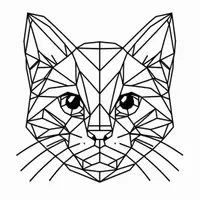 Vorschau - Mal- und Bastelvorlagen - Polygon Tiere Ausmalbilder (50 Malvorlagen) inkl. Stundenentwurf (PDF) - Seite 2