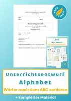 Vorschau - Stundenentwürfe - Unterrichtsentwurf ABC Alphabet Wörter sortieren - Deckblatt