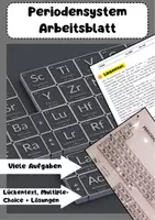 Vorschau - Arbeitsblätter - Periodensystem chemische Elemente Arbeitsblatt - Deckblatt