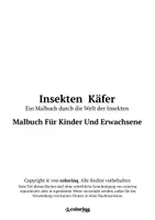 Vorschau - Arbeitsblätter - Insekten & Käfer ❂ Ausmalbilder (54 Malvorlagen) - Malbuch - Seite 1