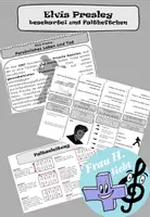 Vorschau - Arbeitsblätter - Elvis Presley - Lesekartei und Faltheftchen - Deckblatt