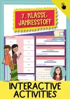 Vorschau - Interaktives Material - Englisch 7. Klasse - interaktive Übungen zum Jahresstoff - Deckblatt