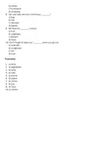 Vorschau - Arbeitsblätter - Englisch Vokabeltest: Alltagssituationen und Gegenstände - Seite 1