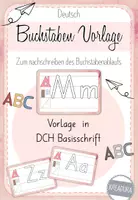 Vorschau - Arbeitsblätter - Buchstaben Vorlage zum Nachspuren in DCH Basisschrift - Deckblatt