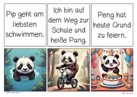 Vorschau - Arbeitsblätter - Leseübung "Wer bin ich?" Pandas, auch als interaktive Lese- und Hörübung - Seite 2