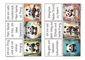 Vorschau - Arbeitsblätter - Leseübung "Wer bin ich?" Pandas, auch als interaktive Lese- und Hörübung - Seite 3