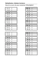 Vorschau - Arbeitsblätter - Multiplikation Ableiten Training - Deckblatt