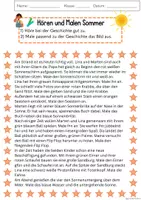 Vorschau - Arbeitsblätter - Leseförderung Sommer Grundschule Lesen und Malen Hören Schreiben - Seite 2