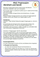 Vorschau - Arbeitsblätter - Abraham und Sarah - Fingerpuppen zur Bibel - Seite 1