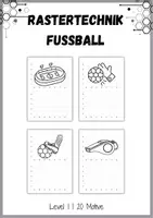 Vorschau - Arbeitsblätter - Rastertechnik Fußball Level 1 - Zeichnen lernen - Seite 3