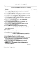 Vorschau - Arbeitsblätter - Bewertungsbogen Präsentation - Deckblatt