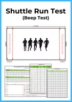 Vorschau - Arbeitsblätter - Shuttle Run Test Materialpaket (Beep-Test) - Deckblatt