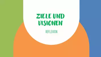 Vorschau - Arbeitsblätter - Reflexion: Ziele, Zukunft und Vision. - Deckblatt