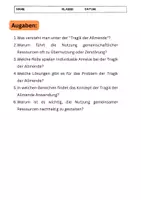 Vorschau - Arbeitsblätter - Tragik der Allmende: Allgemeingüter Ausschöpfung Wirtschaft VBL - Seite 2