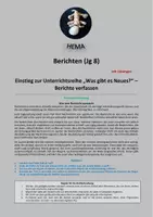 Vorschau - Unterrichtsreihen - Bericht (Jg 8): 3. Rechtschreibübungen - Deckblatt