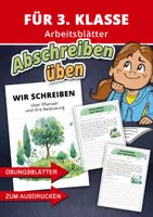 Vorschau - Arbeitsblätter - Abschreibübungen für die 3. Klasse zum Thema Pflanzen und deren Nutzen - Deckblatt