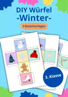 Vorschau - Spiele - Winter DIY Würfel zum selbst basteln - 3. Klasse - DaZ/DaF - Deckblatt