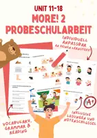 Vorschau - Prüfungsvorbereitung - MORE! 2 - Probeschularbeit Units 11-18 (alte Version / bis LP 2023) - Deckblatt