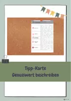 Vorschau - Arbeitsblätter - Tipp-Karte: Genusswert beschreiben - Deckblatt