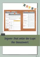 Vorschau - Arbeitsblätter - Den Genusswert untersuchen - Am Beispiel Ingwer-Shot - Deckblatt