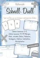Vorschau - Spiele - Schnell Duell - Mehr Weniger / verliebte Zahlen / Halbieren Verdoppeln / Addition / Subtraktion / Multiplikation - Deckblatt