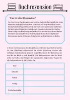 Vorschau - Arbeitsblätter - Buchrezension - wie schreibt man eine Buchkritik? - Deckblatt