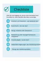 Vorschau - Arbeitsblätter - David Hume: Induktion und Deduktion (Empirismus, Philosophie) - Seite 1