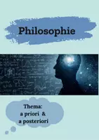 Vorschau - Arbeitsblätter - Philosophie: a priori und a posteriori (Immanuel Kant) - Deckblatt