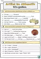 Vorschau - Arbeitsblätter - Übung "Artikel im Akkusativ" Wir grillen - DaZ / DaF / Deutsch - Seite 1