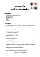Vorschau - Spiele - Gratis Vorlage für mittlere Spielkarten - Deckblatt
