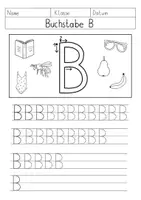 Vorschau - Arbeitsblätter - Buchstabeneinführung B: B/b schreiben lernen - Seite 2